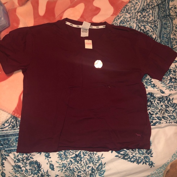 PINK Cropped Short Sleeve Tee - Picture 3 of 5